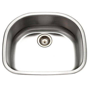 Houzer Medallion Designer Series Stainless Steel Undermount Single D-Bowl Kitchen Sink – Nested 20-Pack